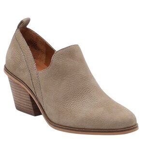 Lucky Brand Vennia Taupe Leather Ankle Bootie Size 9.5M/41